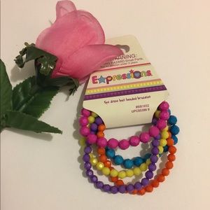 5 pc kids girl bead bracelet